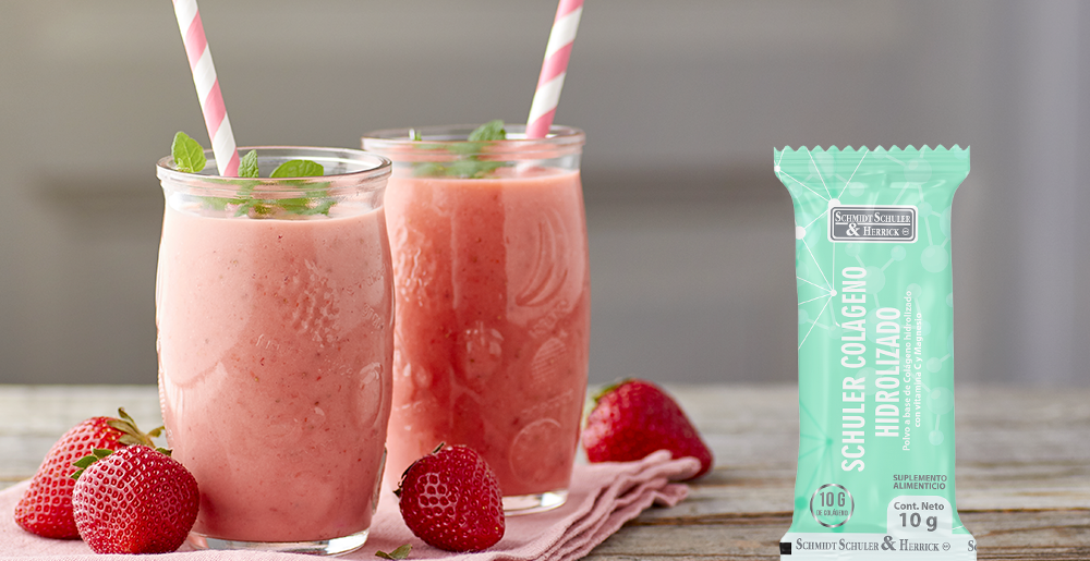 Licuado de Schuler Colágeno y fresas